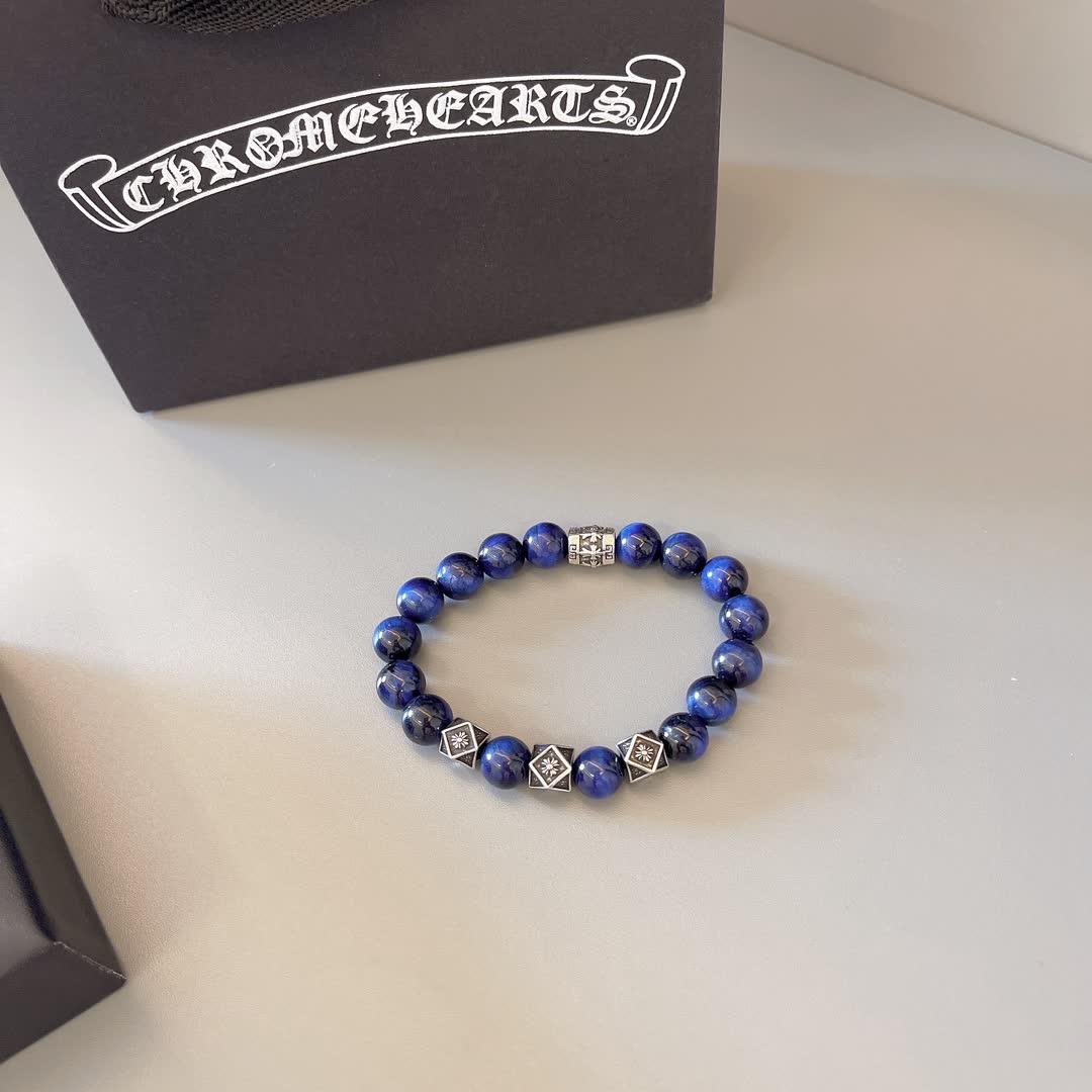 Chrome Hearts Blue Beaded Bracelet